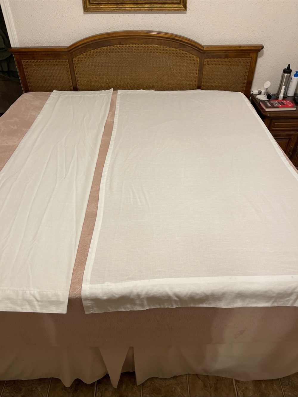 2 Panels Of Candle White Drapes/curtains. 80x40.